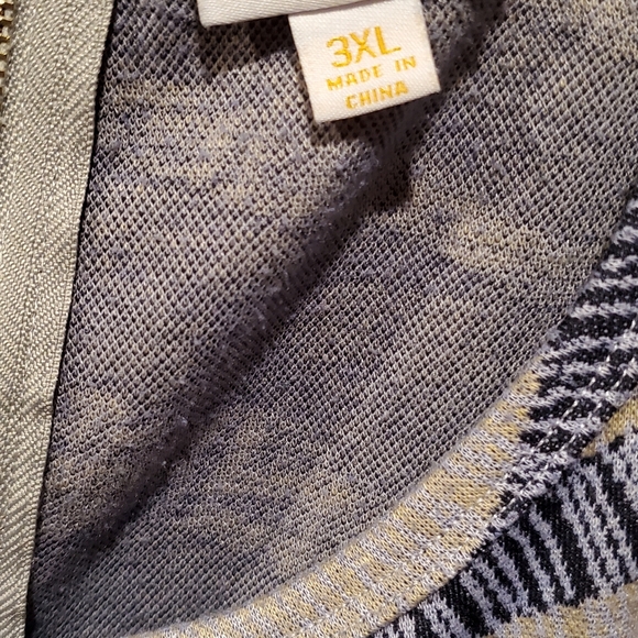 LuLaRoe Amelia Striped Blue and Gray Dress - Picture 2 of 4